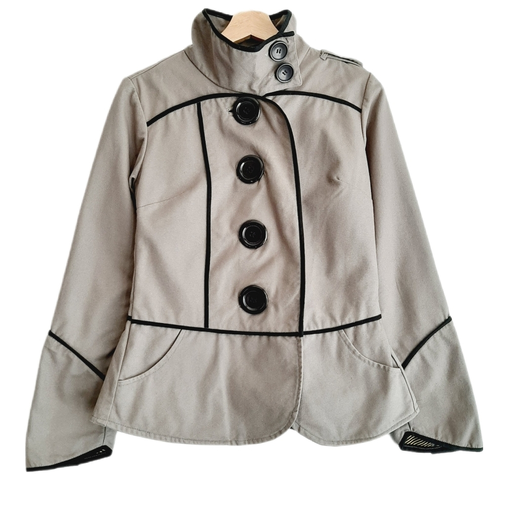 🍒 SCHWIING Montreal Button Down Canvas Jacket Grey Sz M
